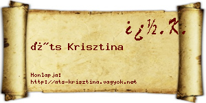 Áts Krisztina névjegykártya