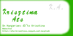 krisztina ats business card